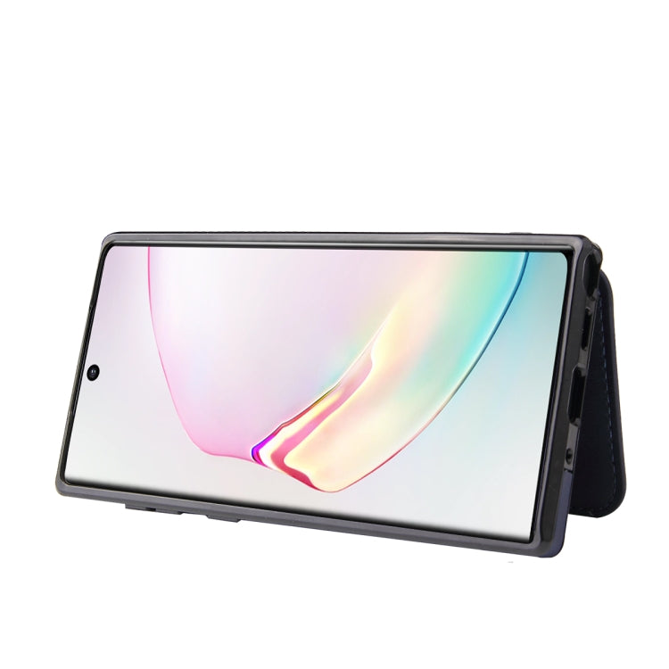 For Samsung Galaxy Note10 Calf Texture Magnetic Card Bag PU Phone Case