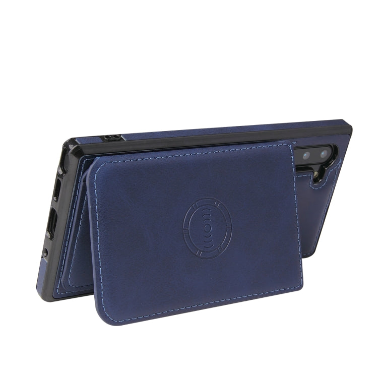 For Samsung Galaxy Note10 Calf Texture Magnetic Card Bag PU Phone Case