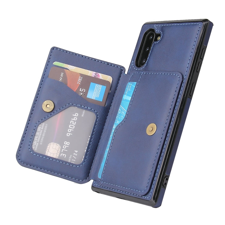 For Samsung Galaxy Note10 Calf Texture Magnetic Card Bag PU Phone Case