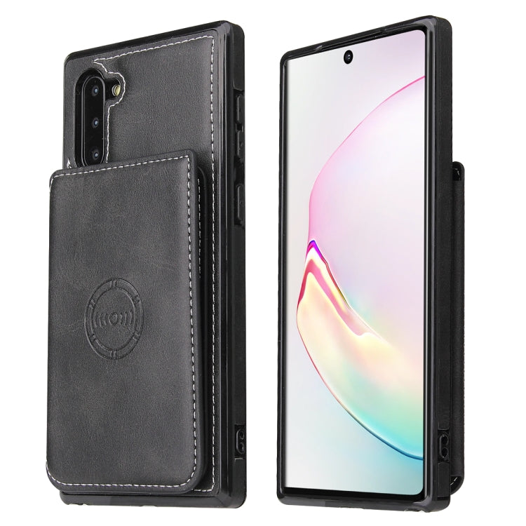 For Samsung Galaxy Note10 Calf Texture Magnetic Card Bag PU Phone Case