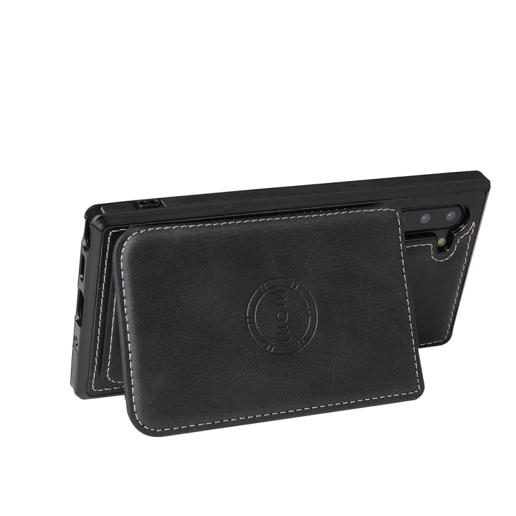 For Samsung Galaxy Note10 Calf Texture Magnetic Card Bag PU Phone Case
