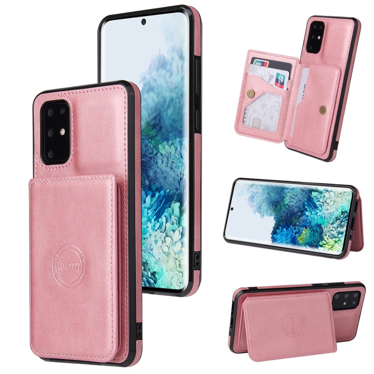 For Samsung Galaxy S20 Calf Texture Magnetic Card Bag PU Phone Case