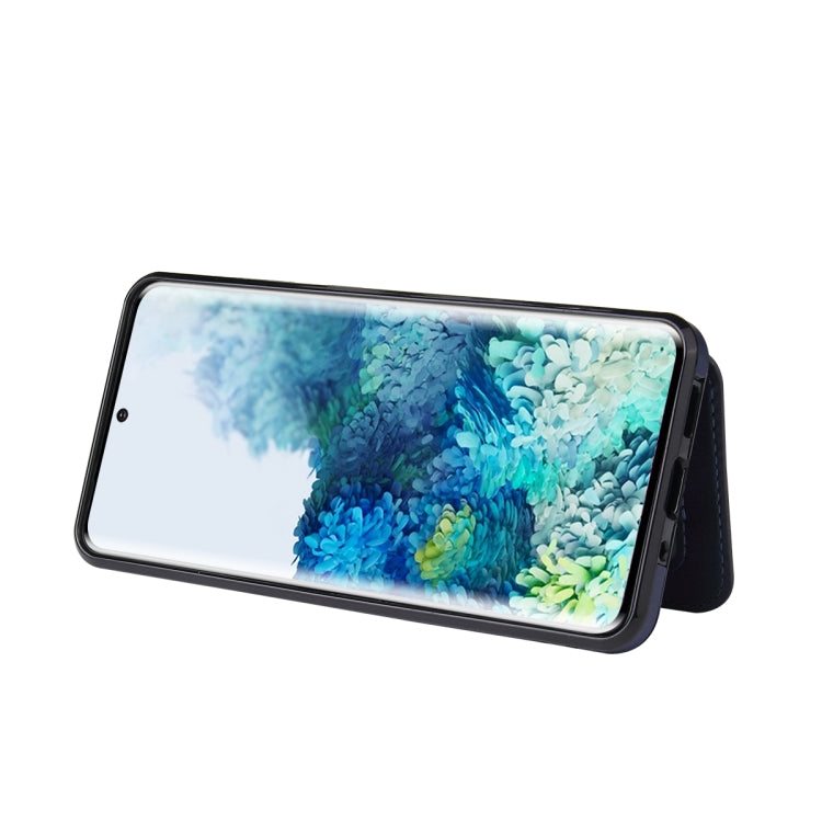 For Samsung Galaxy S20 Calf Texture Magnetic Card Bag PU Phone Case
