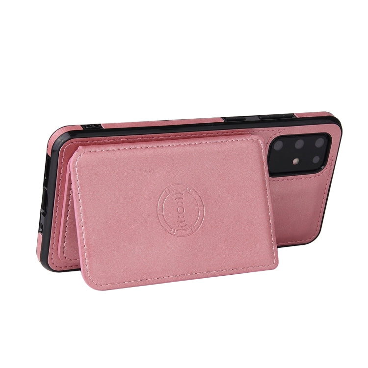 For Samsung Galaxy S20+ Calf Texture Magnetic Card Bag PU Phone Case
