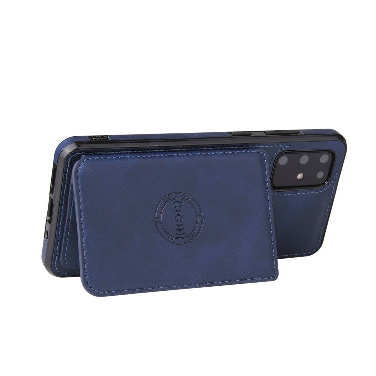 For Samsung Galaxy S20+ Calf Texture Magnetic Card Bag PU Phone Case