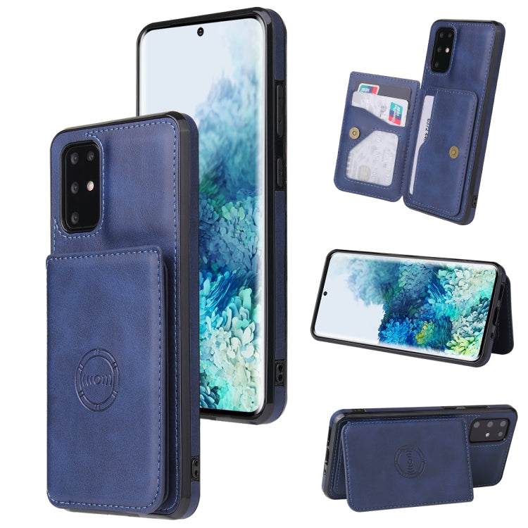 For Samsung Galaxy S20 Ultra Calf Texture Magnetic Card Bag PU Phone Case