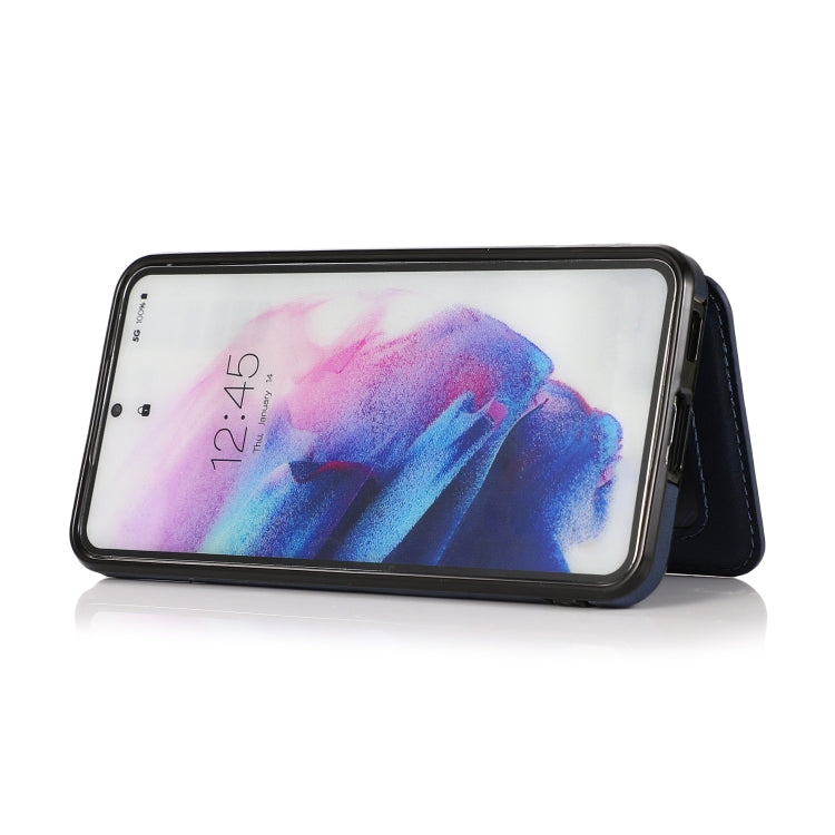 For Samsung Galaxy S21 5G Calf Texture Magnetic Card Bag PU Phone Case