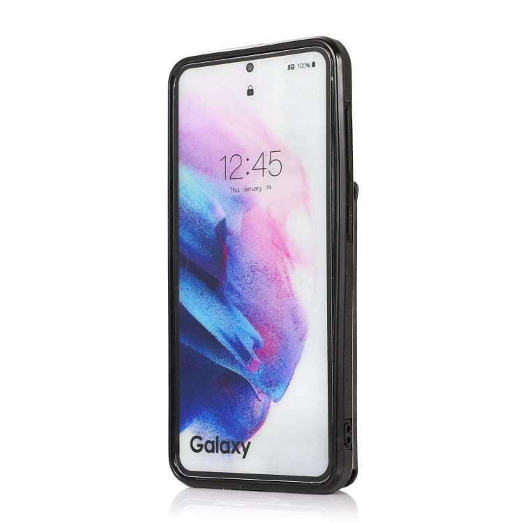 For Samsung Galaxy S21 FE 5G Calf Texture Magnetic Card Bag PU Phone Case