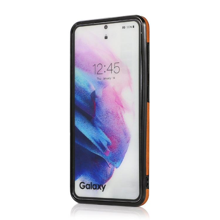 For Samsung Galaxy S21 FE 5G Calf Texture Magnetic Card Bag PU Phone Case