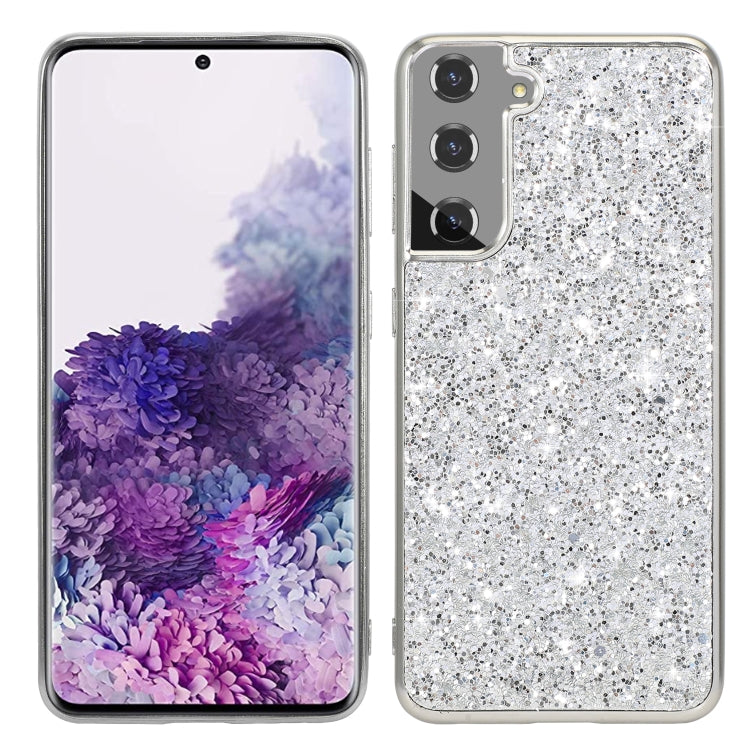 For Samsung Galaxy S22+ 5G Glitter Powder Shockproof TPU Protective Phone Case