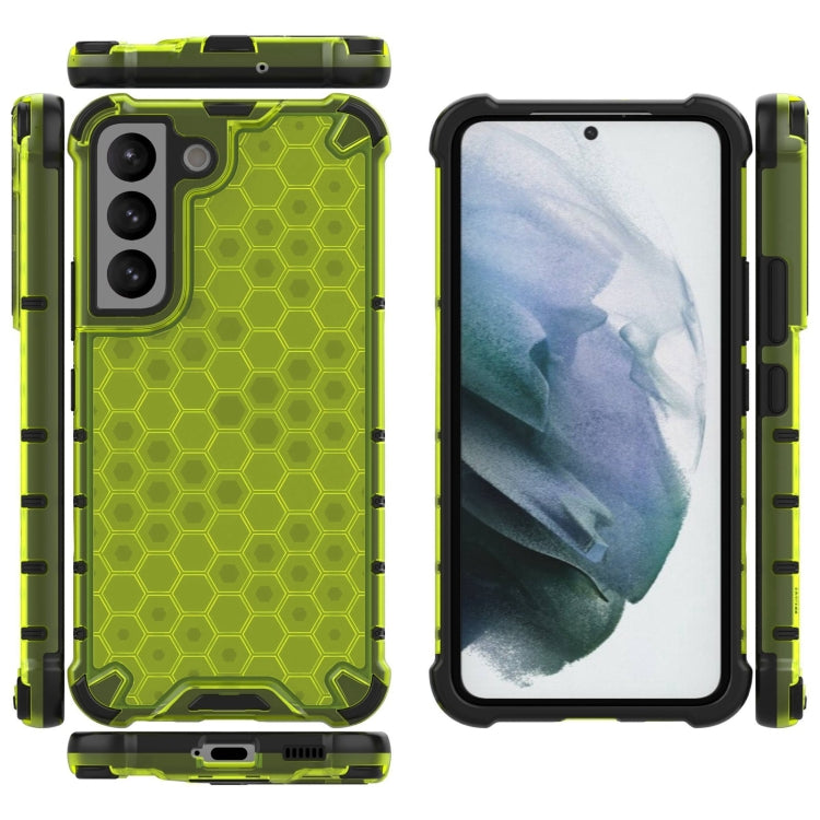 For Samsung Galaxy S22 5G Lanyard Honeycomb PC + TPU Case