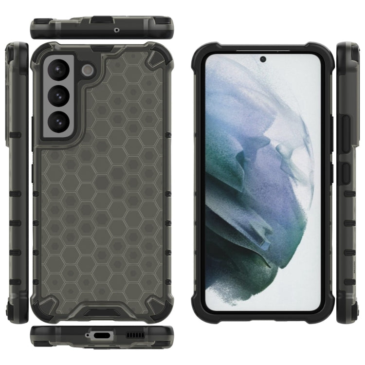 For Samsung Galaxy S22 5G Lanyard Honeycomb PC + TPU Case