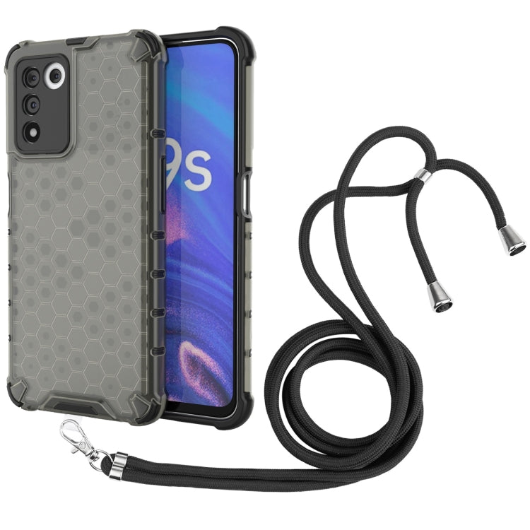 For OPPO K9S 5G Lanyard Honeycomb PC + TPU Case