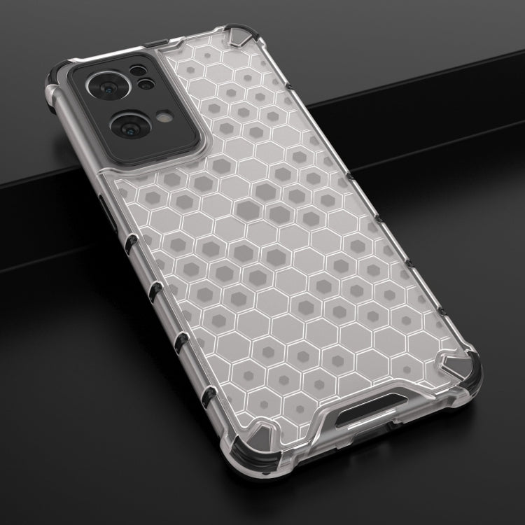 For OPPO Reno7 Pro 5G Lanyard Honeycomb PC + TPU Case