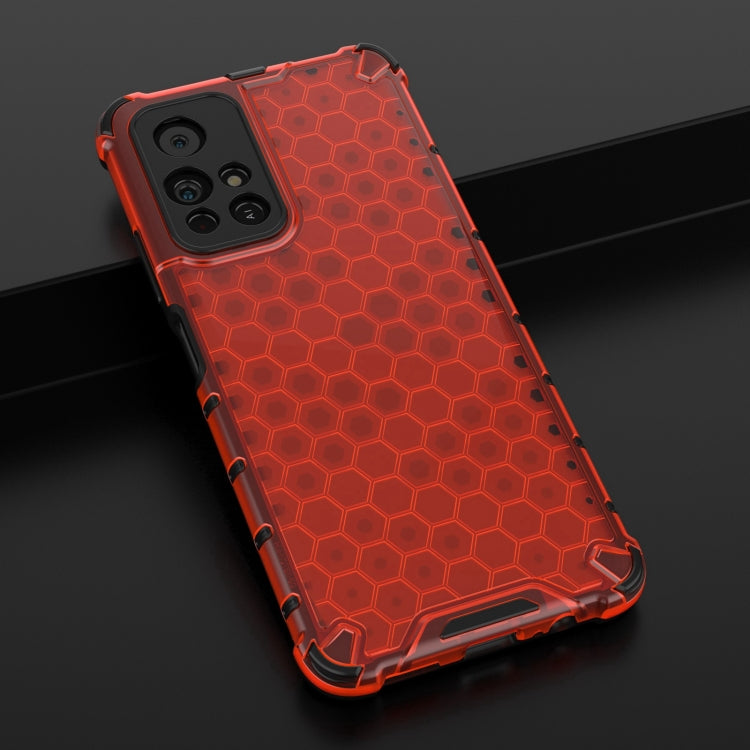 For Xiaomi Redmi Note 11 5G / Note 11T 5G / Poco M4 Pro 5G Lanyard Honeycomb PC + TPU Case