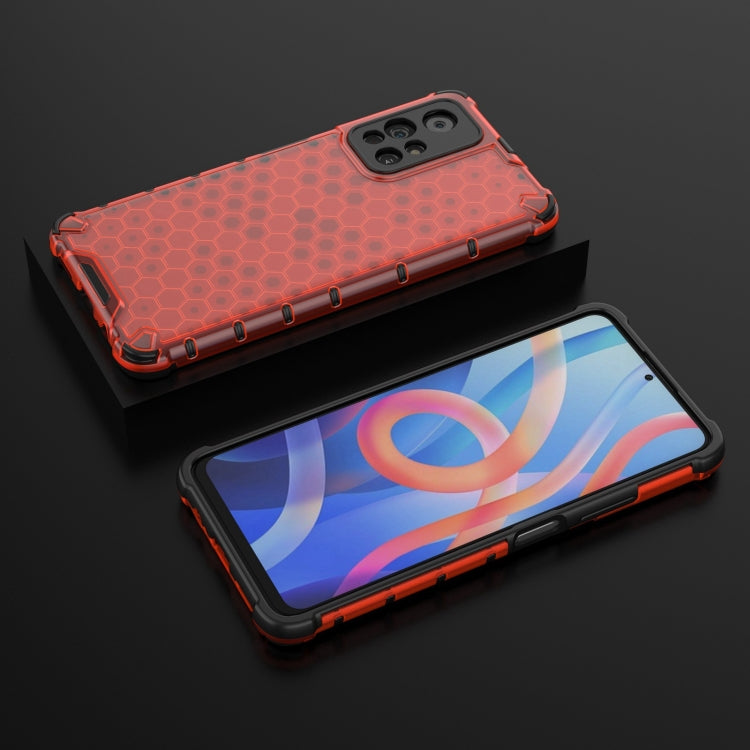 For Xiaomi Redmi Note 11 5G / Note 11T 5G / Poco M4 Pro 5G Lanyard Honeycomb PC + TPU Case