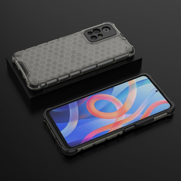 For Xiaomi Redmi Note 11 5G / Note 11T 5G / Poco M4 Pro 5G Lanyard Honeycomb PC + TPU Case