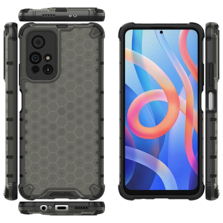 For Xiaomi Redmi Note 11 5G / Note 11T 5G / Poco M4 Pro 5G Lanyard Honeycomb PC + TPU Case