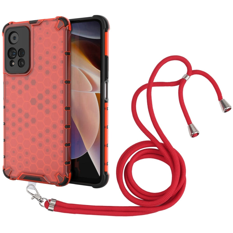 For Xiaomi Redmi Note 11 Pro 5G / Note 11 Pro+ 5G Lanyard Honeycomb PC + TPU Case