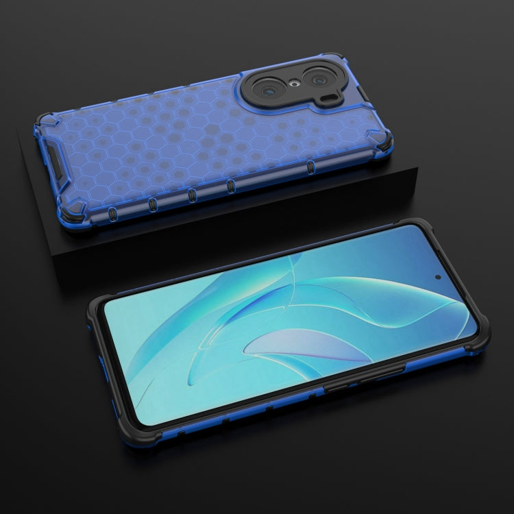 For Honor 60 Pro Lanyard Honeycomb PC + TPU Case