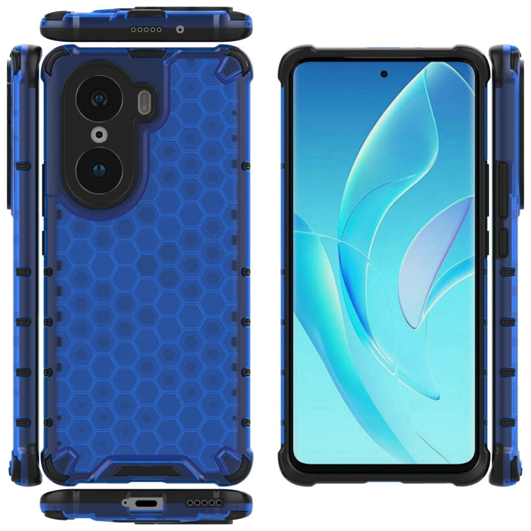 For Honor 60 Pro Lanyard Honeycomb PC + TPU Case