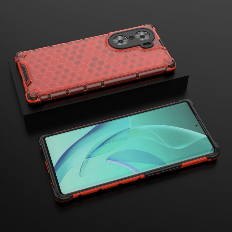 For Honor 60 Lanyard Honeycomb PC + TPU Case