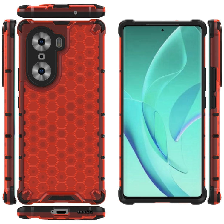 For Honor 60 Lanyard Honeycomb PC + TPU Case