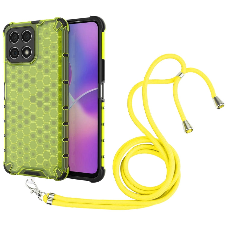 For Honor X30i Lanyard Honeycomb PC + TPU Case