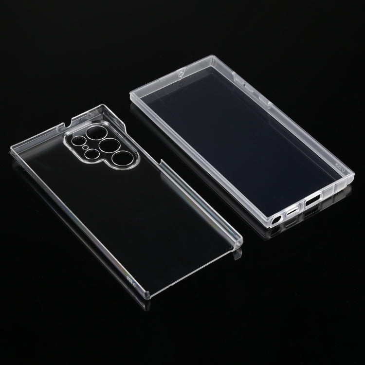 For Samsung Galaxy S22 Ultra 5G PC+TPU Double-Sided All-Inclusive Transparent Phone Case