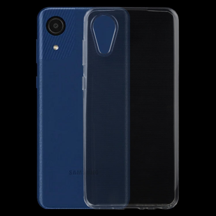 For Samsung Galaxy A03 Core 0.75mm Ultra-thin Transparent TPU Soft Phone Case