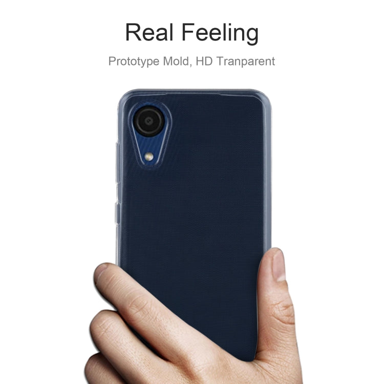 For Samsung Galaxy A03 Core 0.75mm Ultra-thin Transparent TPU Soft Phone Case