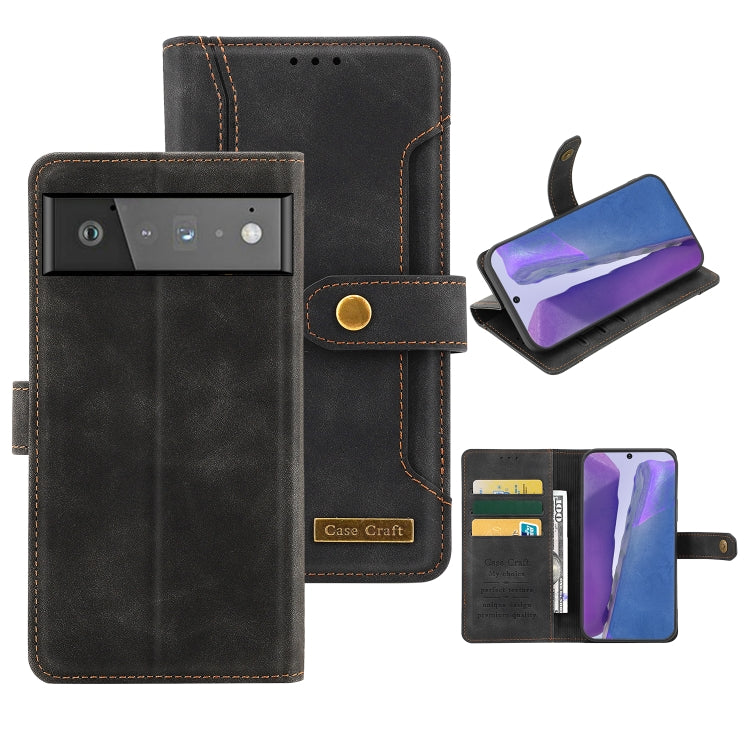 For Google Pixel 6 Copper Buckle Leather Phone Case