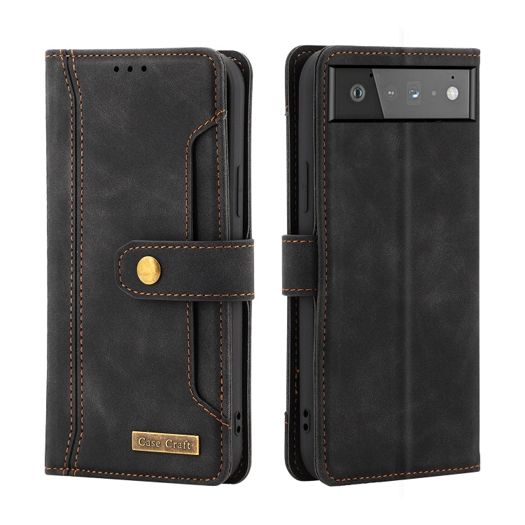 For Google Pixel 6 Copper Buckle Leather Phone Case