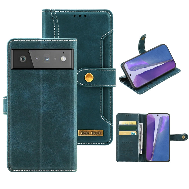 For Google Pixel 6 Pro Copper Buckle Leather Phone Case