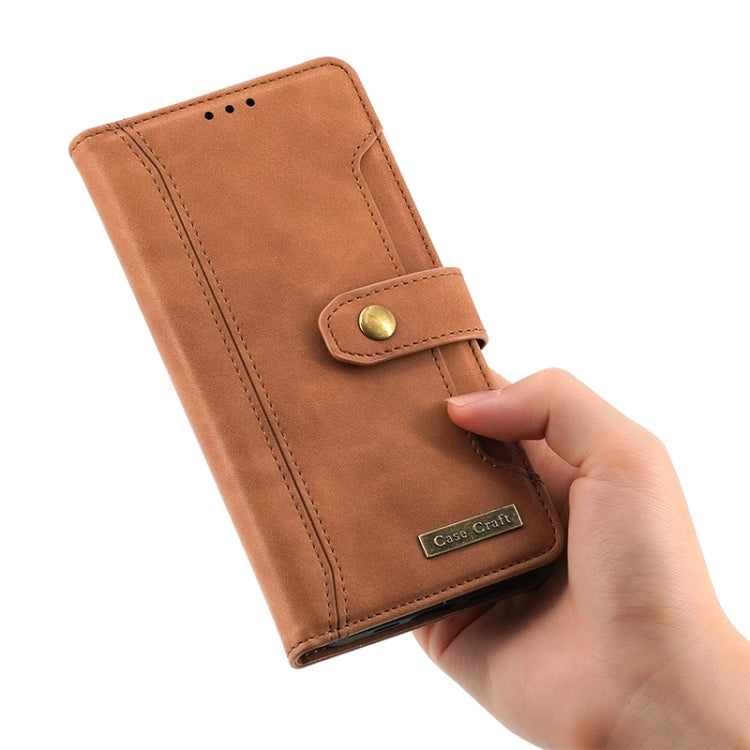 For Samsung Galaxy S22 Ultra 5G Copper Buckle Leather Phone Case