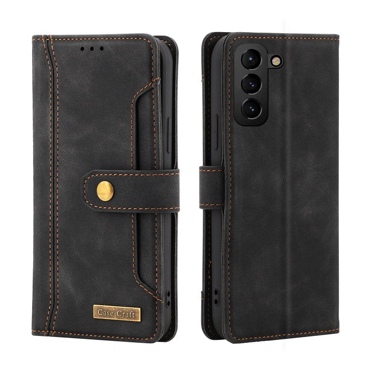 For Samsung Galaxy S22 5G Copper Buckle Leather Phone Case
