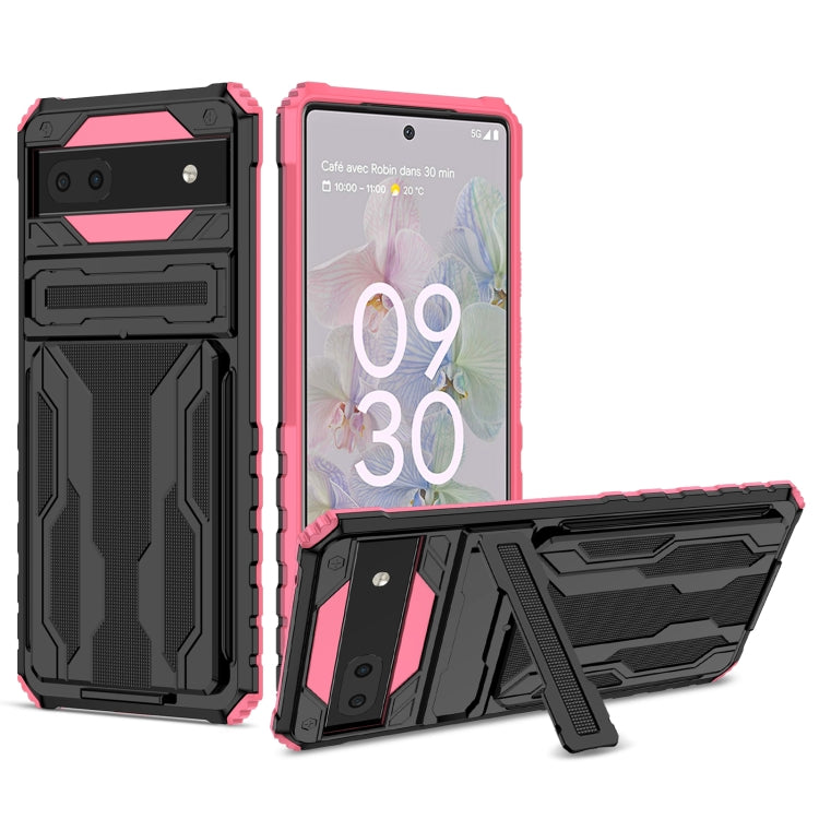 For Google Pixel 6a Armor Card PC + TPU Phone Case
