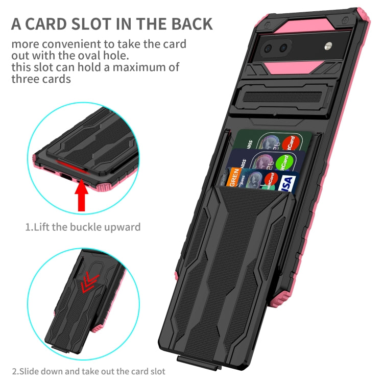 For Google Pixel 6a Armor Card PC + TPU Phone Case