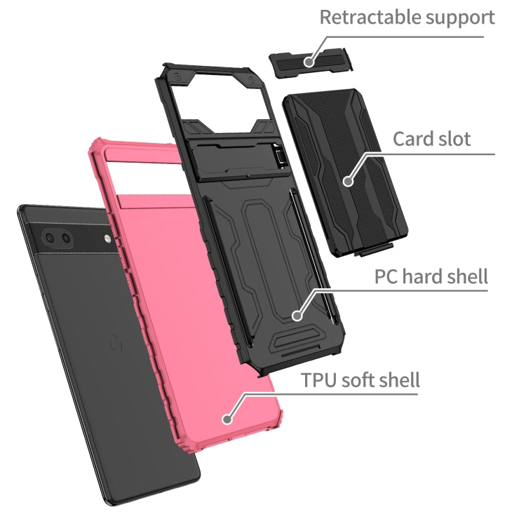 For Google Pixel 6a Armor Card PC + TPU Phone Case