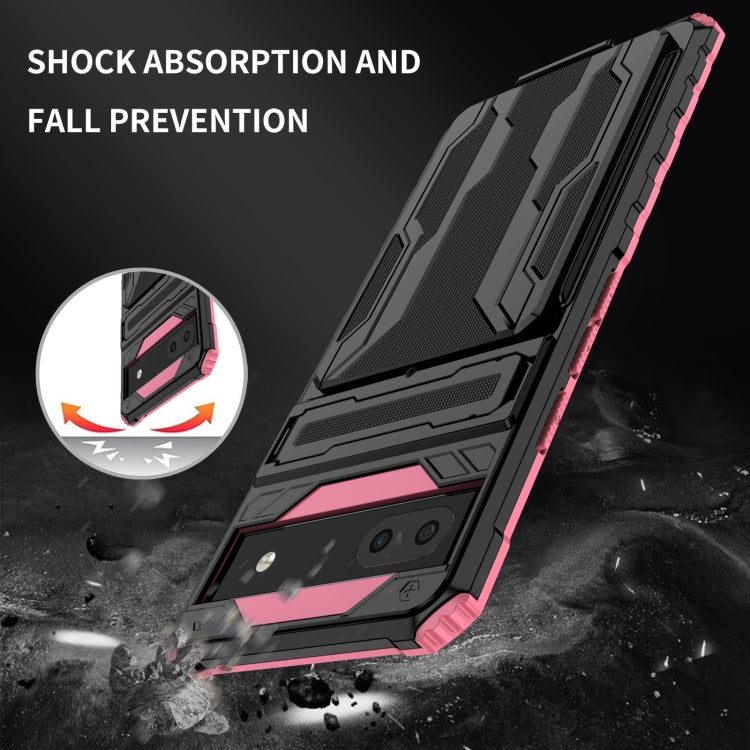 For Google Pixel 6a Armor Card PC + TPU Phone Case
