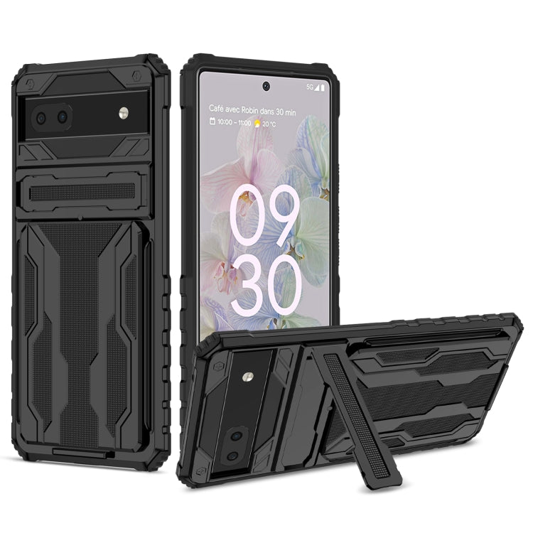 For Google Pixel 6a Armor Card PC + TPU Phone Case
