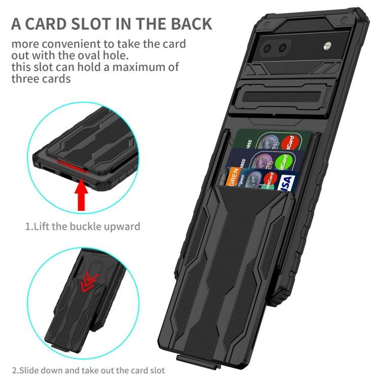 For Google Pixel 6a Armor Card PC + TPU Phone Case
