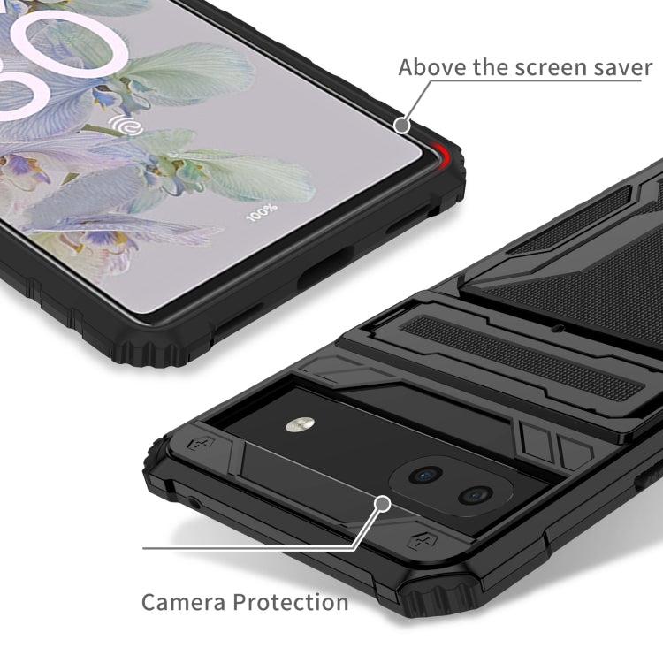 For Google Pixel 6a Armor Card PC + TPU Phone Case