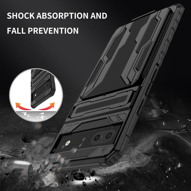 For Google Pixel 6a Armor Card PC + TPU Phone Case