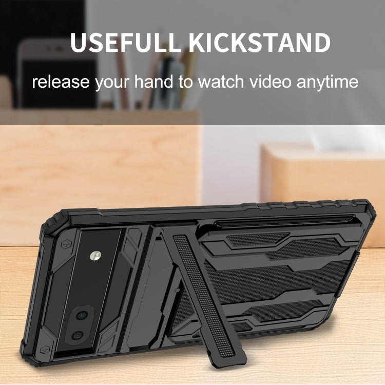 For Google Pixel 6a Armor Card PC + TPU Phone Case