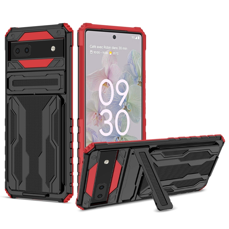 For Google Pixel 6a Armor Card PC + TPU Phone Case