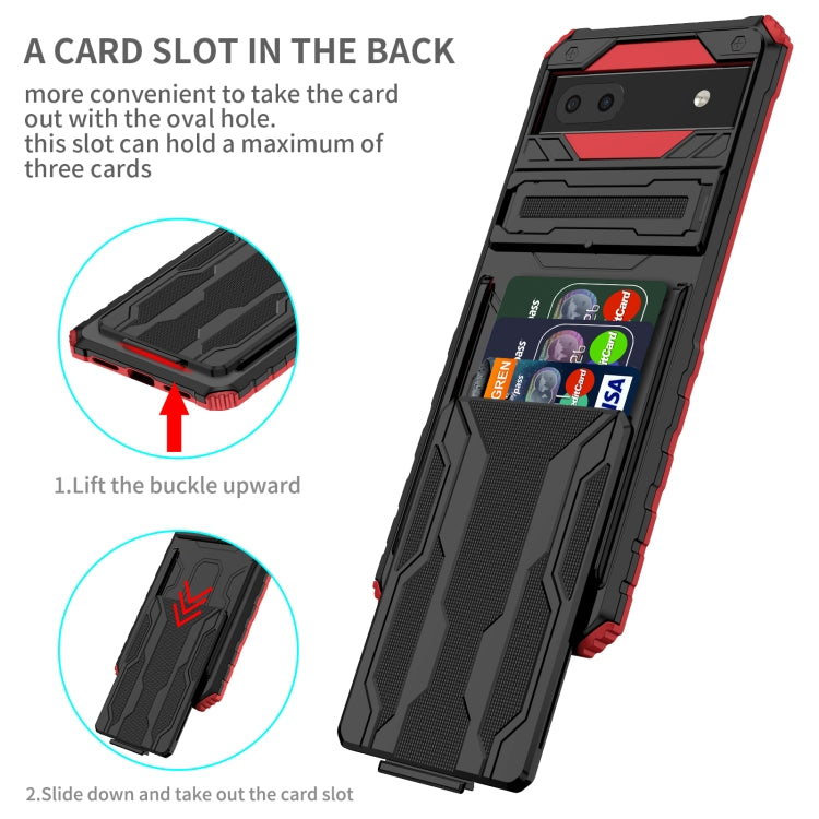 For Google Pixel 6a Armor Card PC + TPU Phone Case