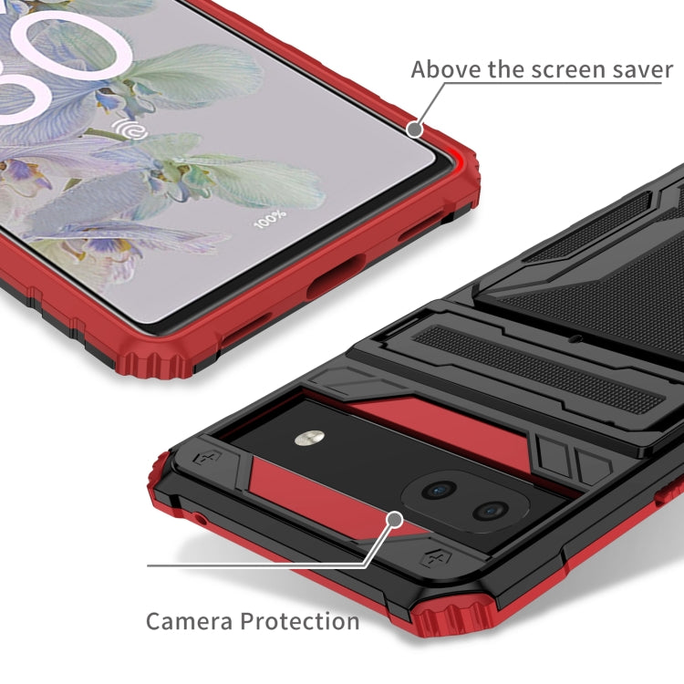 For Google Pixel 6a Armor Card PC + TPU Phone Case