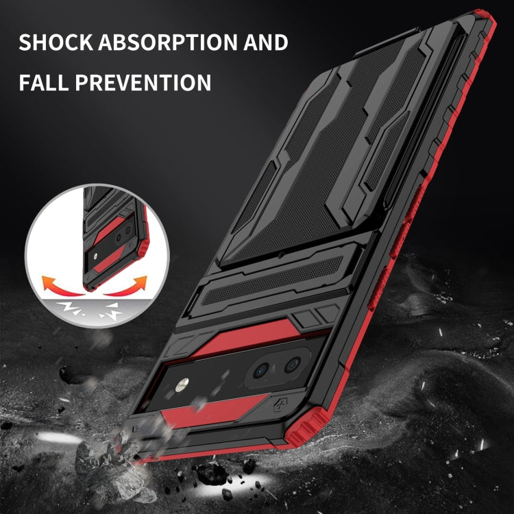 For Google Pixel 6a Armor Card PC + TPU Phone Case