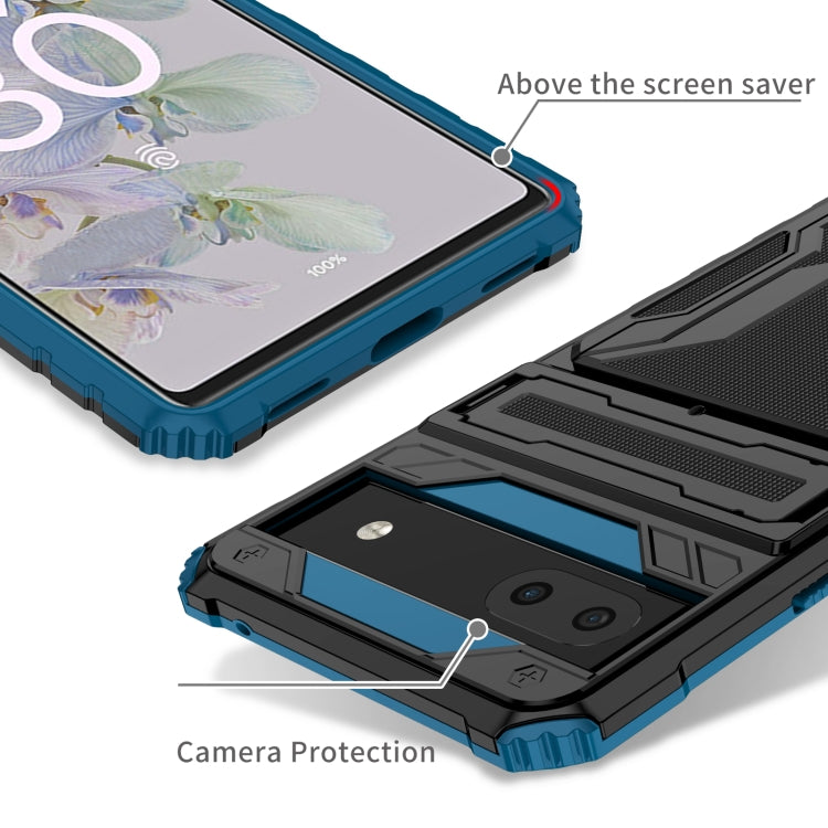 For Google Pixel 6a Armor Card PC + TPU Phone Case